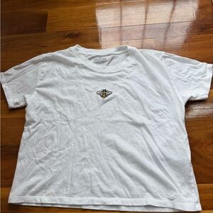 Hollister White Short Sleeve Tee Casual Cotton